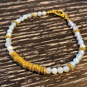 Moonstone & Gold Bracelet